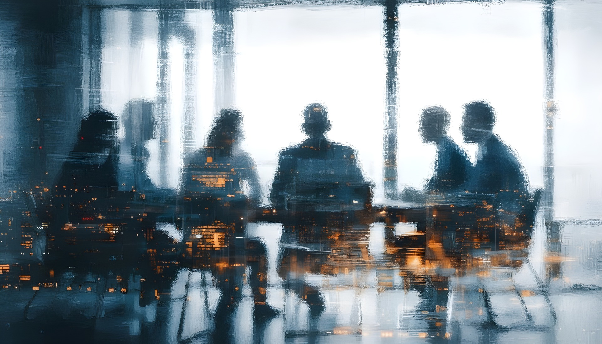 Business team in a candid boardroom discussion